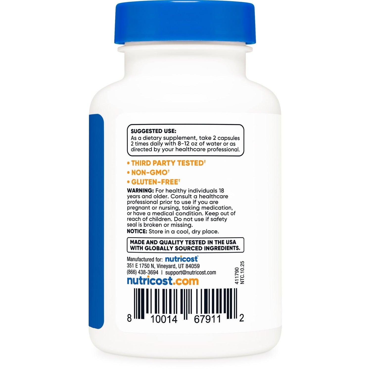 Nutricost Alpha GPC 600mg, 60 Vegetarian Capsules - Non-GMO and Gluten Free, 300mg Per Capsule