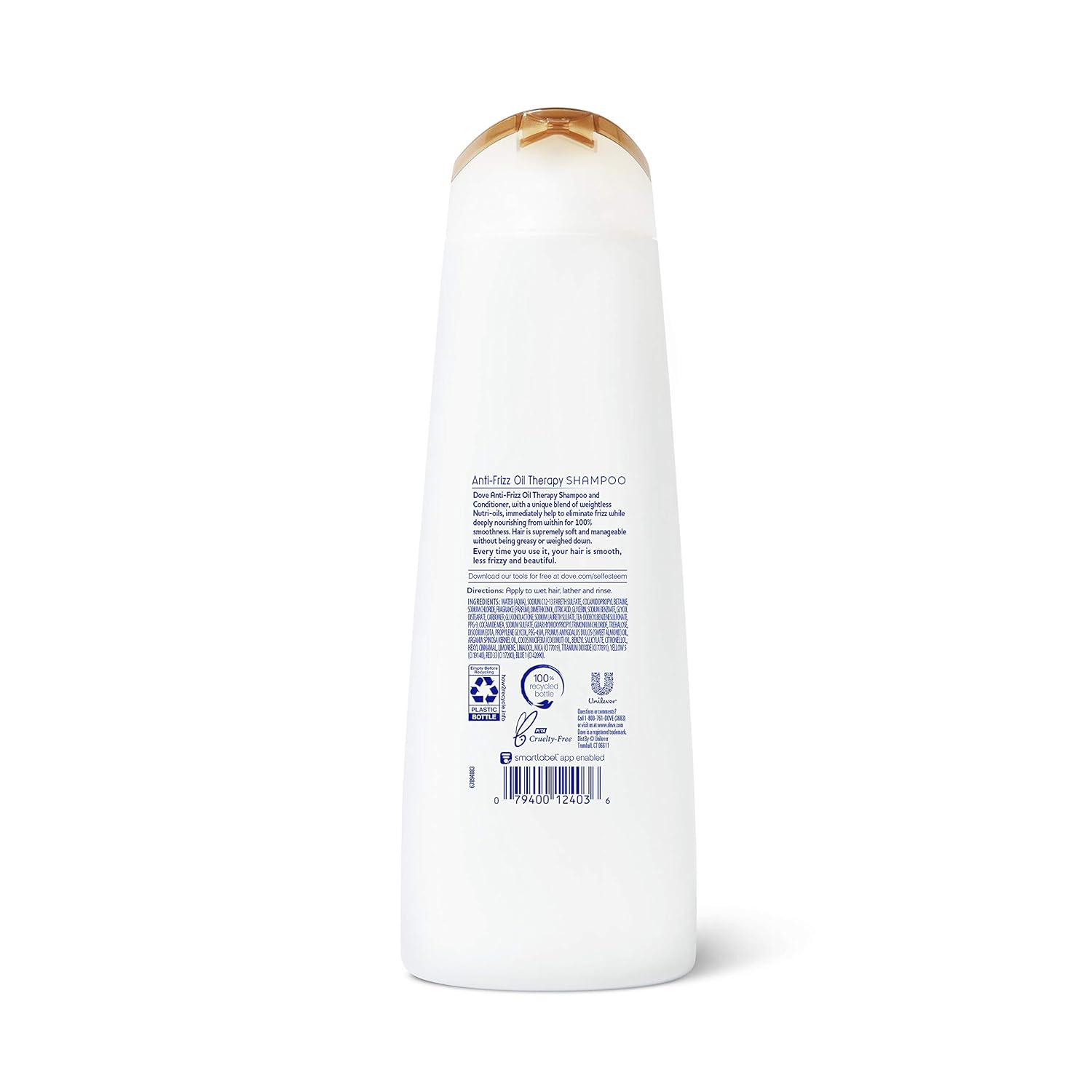 Buy now Dove Nutritive Solutions Anti Frizz Shampoo for Frizzy, Tangled Hair Oil Therapy with Nutri-Oils Moisturizing Shampoo Formula Smooths Hair 12 oz at indiglob india