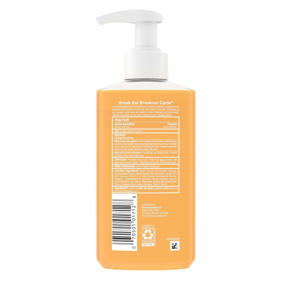 Buy now Neutrogena Oil-Free Acne Face Wash, Breakout Prone Skin Facial Cleanser with 2% Salicylic Acid Acne Treatment for Face, 9.1 fl. oz at indiglob india