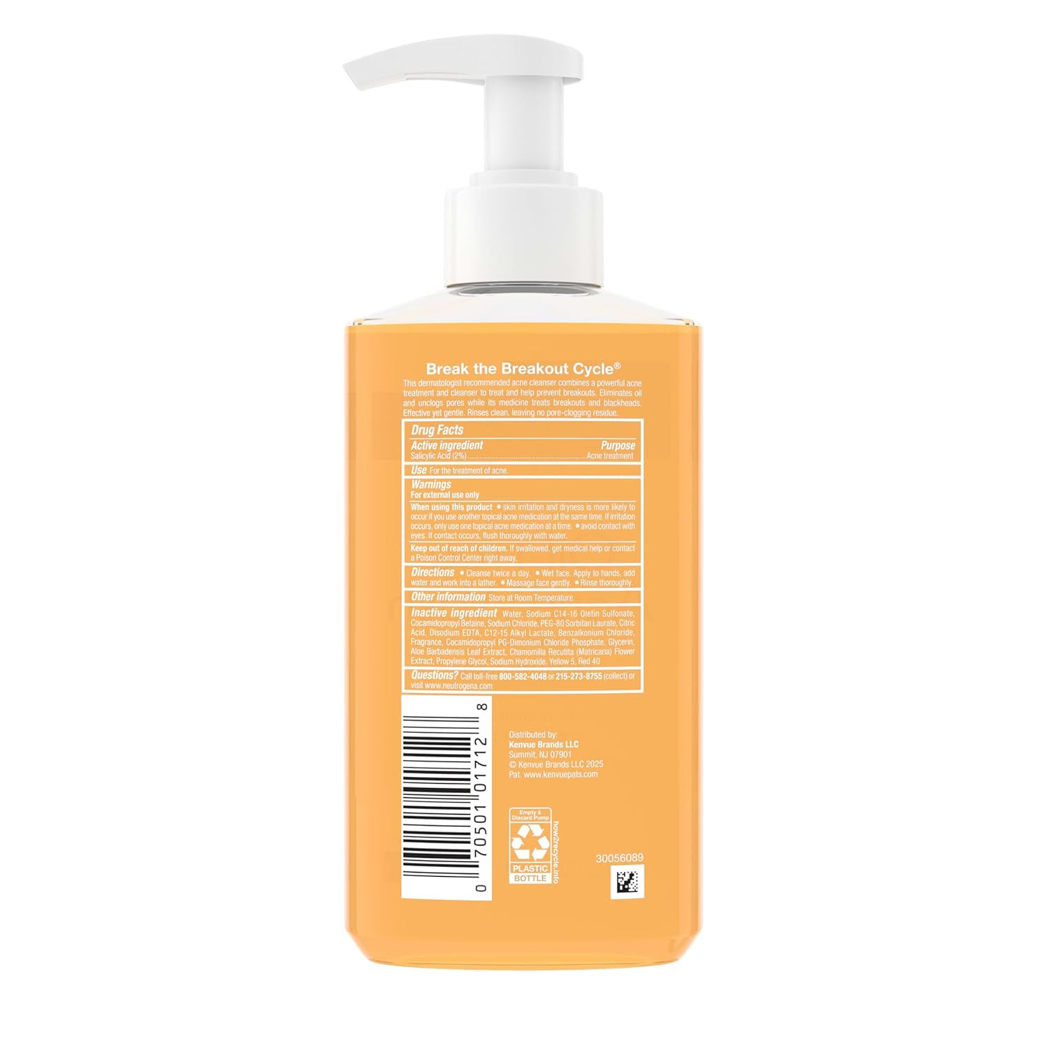 Buy now Neutrogena Oil-Free Acne Face Wash, Breakout Prone Skin Facial Cleanser with 2% Salicylic Acid Acne Treatment for Face, 9.1 fl. oz at indiglob india