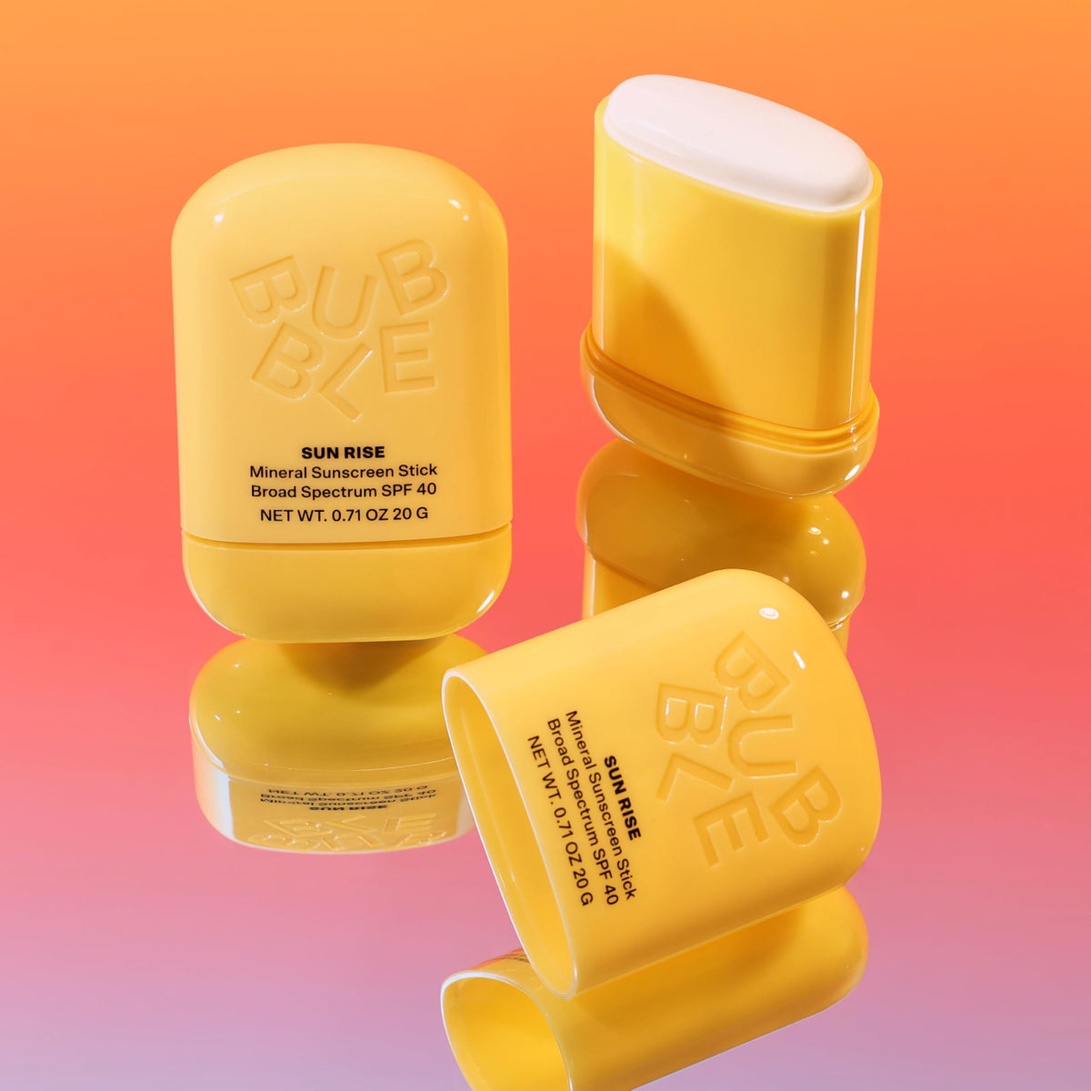 Bubble Skincare Sun Rise Mineral Face Sunscreen Stick SPF 40, 0.7 Oz