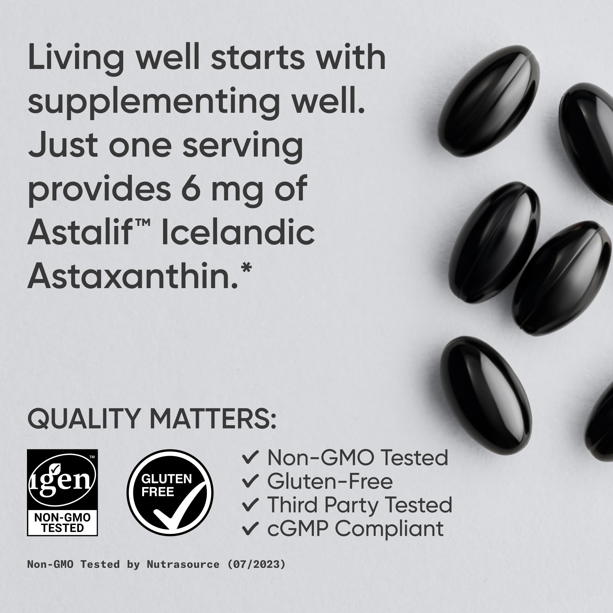 Sports Research® Icelandic Astaxanthin 6mg w/Coconut Oil - 120 Count | Antioxidant Supplement for Skin & Eye Health Support | Soy-Free, Non-GMO, Gluten-Free