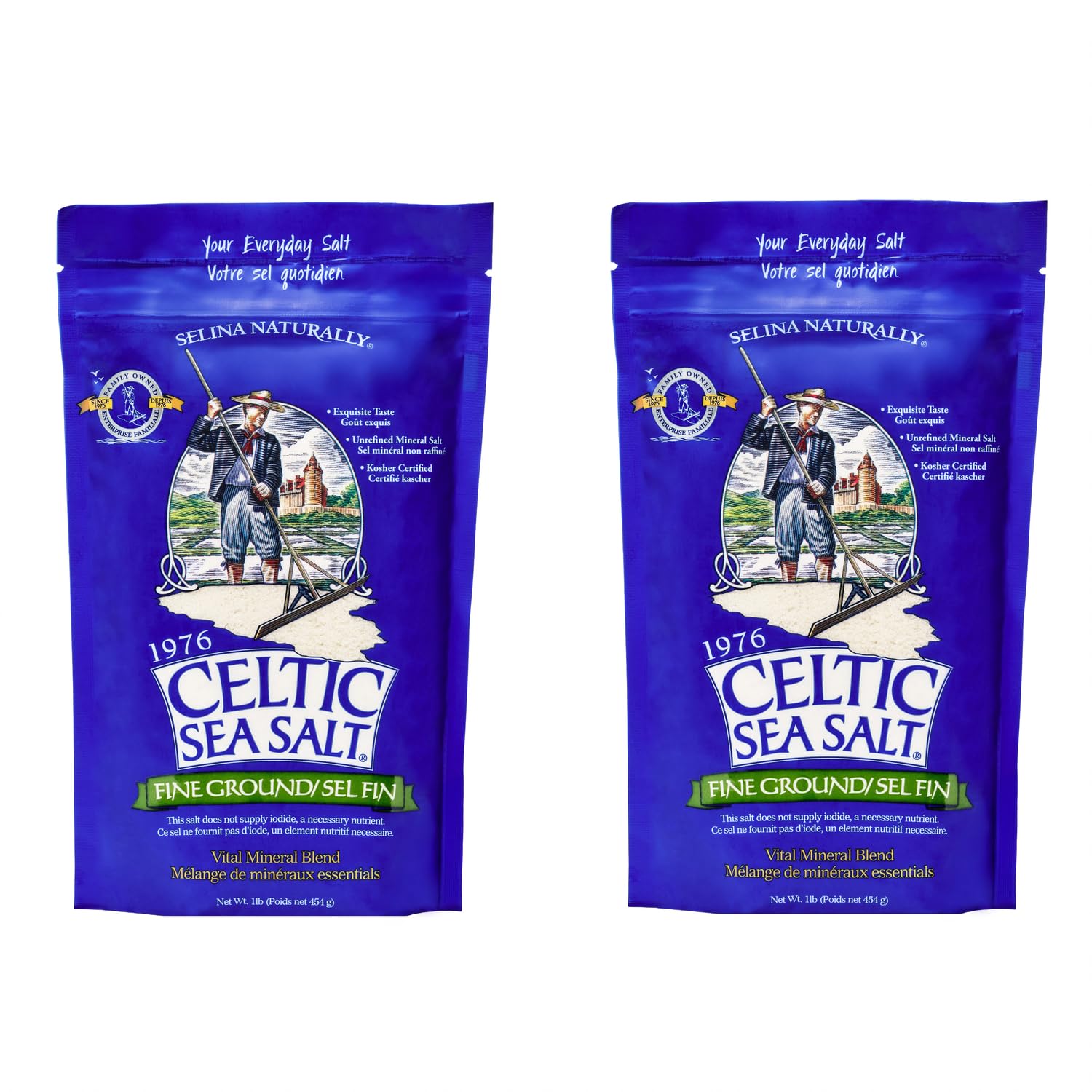 Buy now Celtic Sea Salt, Fine Ground Mineral Sea Salt, 1 lb Resealable Bag, Unrefined Hydration, Vital Minerals, Family Founded Since 1976 16 Ounce (Pack of 2) Bag Sea Salt at indiglob india