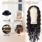 Wig Head Stand Mannequin Head for Wigs with Wig caps T Pins C Bristle Brush