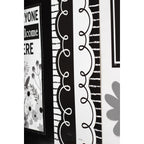 Teacher Created Resources Black with White Squiggles Die-Cut Rolled Border Trim - 50ft - Decorate Bulletin Boards, Walls, Desks, Windows, Doors, Lockers, Schools, Classrooms, Homeschool & Offices