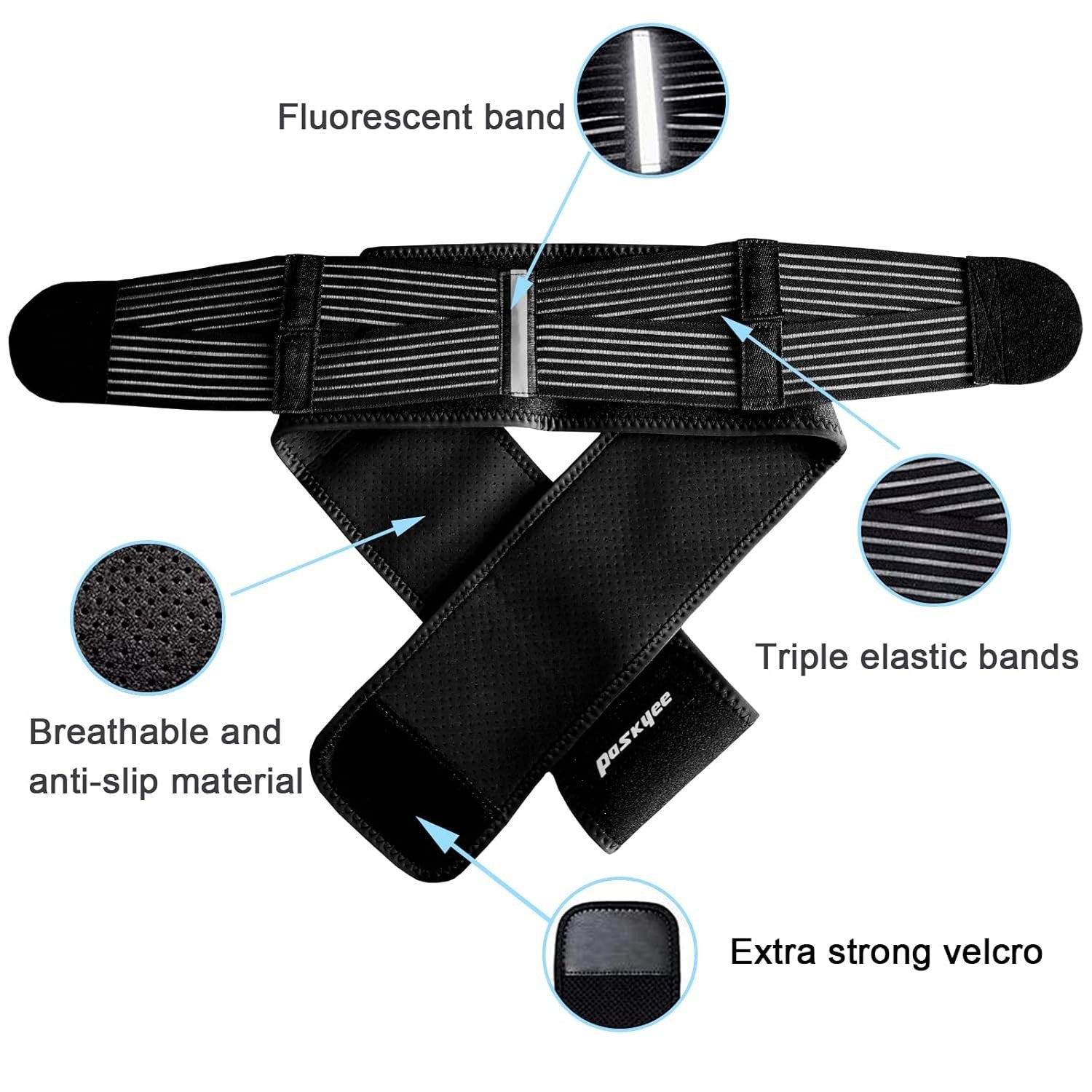 Buy now Paskyee Sacroiliac Joint Belt for Women and Men That Alleviates Sciatic, Pelvic, Lower Back, Hip and Sacral Nerve Pain, Breathable Si Belt, Trochanter Brace at indiglob india