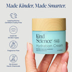 Kind Science Hydration Cream - Moisturizer Face Cream For Women - Anti Aging for Day and Night - Visibly Reduces Wrinkles, Improves Smoothness & Elasticity - Fragrance Free, Cruelty Free, 2 oz