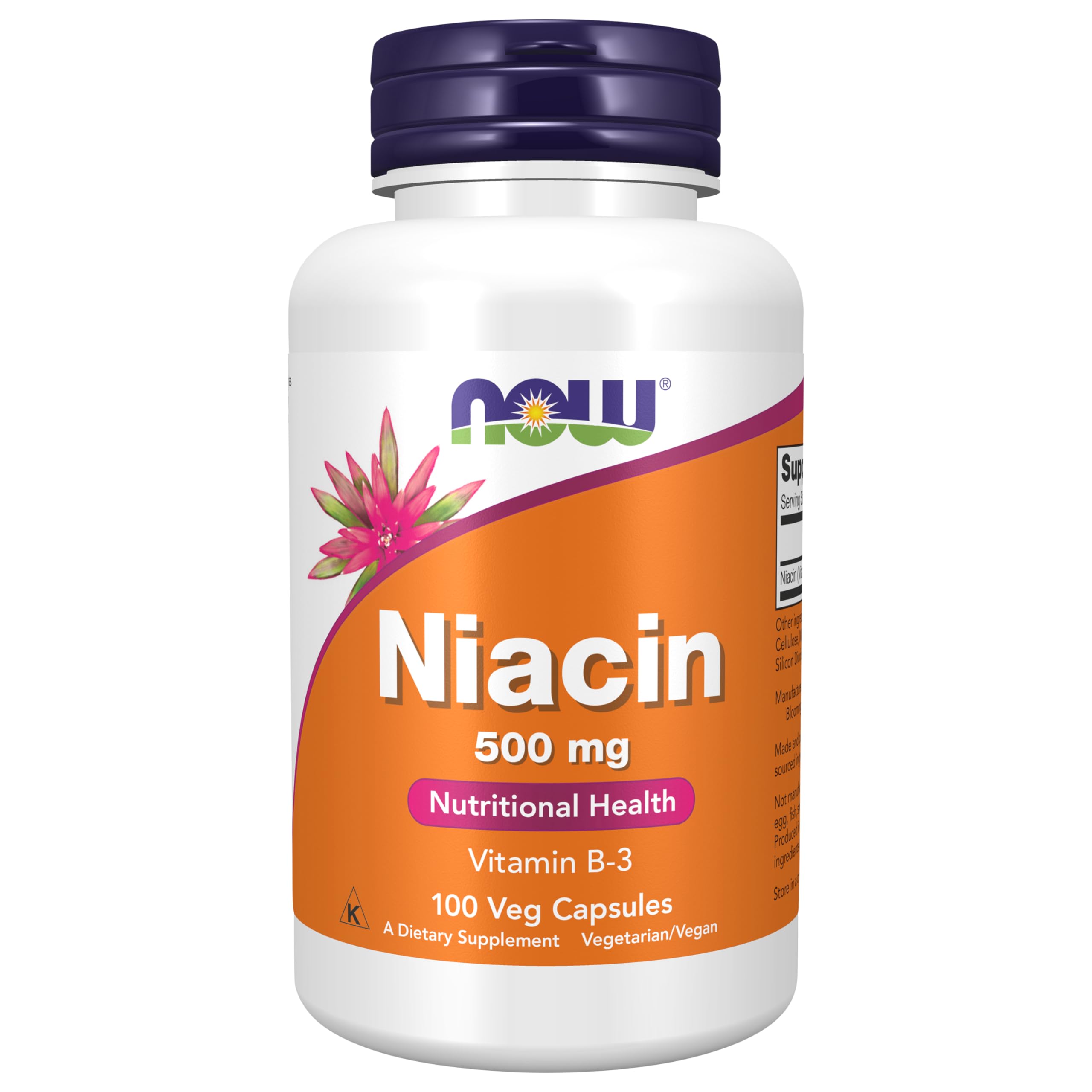Buy now NOW Foods Supplements, Niacin (Vitamin B-3) 500 mg, Essential B-Group Vitamin*, Nutritional Health, 100 Capsules at indiglob india