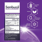 Sambucol Black Elderberry Syrup - Original Formula - 7.8 Fl Oz, 2 Pack | Black Elderberry Liquid, Immune Support for Kids and Adults, High Antioxidants, Gluten Free
