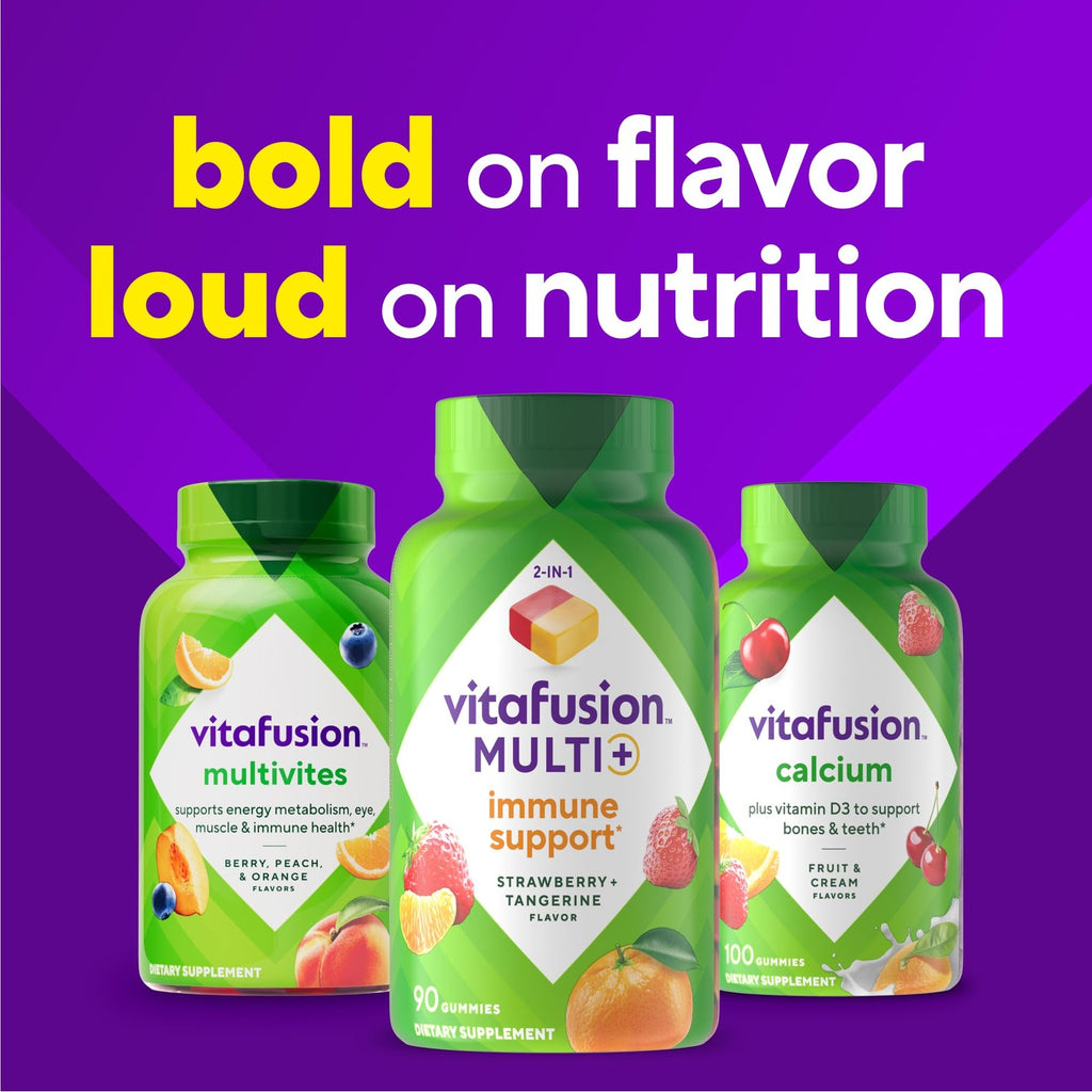 Vitafusion Multivitamin Gummies + Immune Support | 90 Adult Gummy Vitamins
