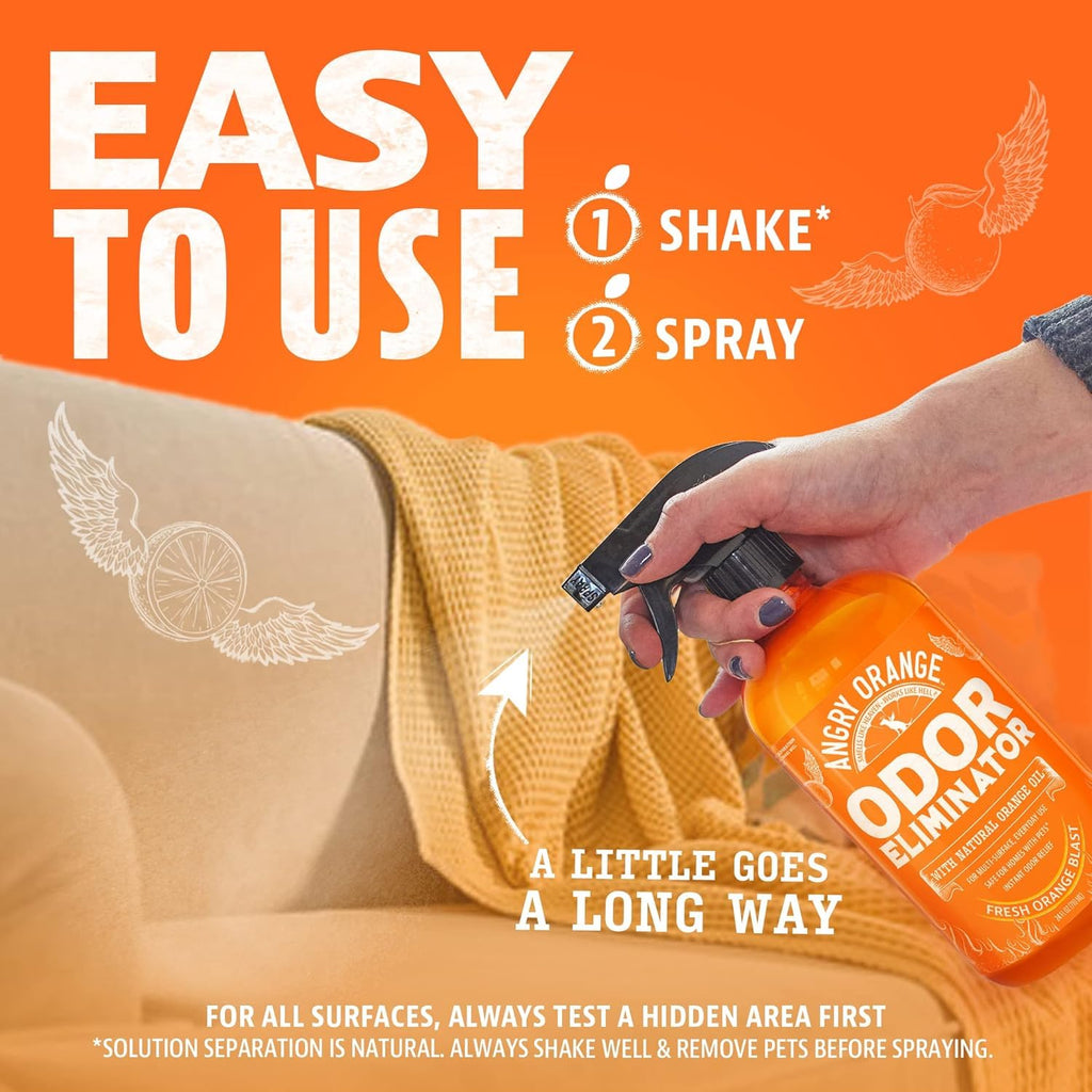 Buy now ANGRY ORANGE Pet Odor Eliminator for Dog and Cat Urine, Carpet Stains, and Strong Smells – Citrus Cleaner with Natural Orange Oil – 24 oz at indiglob india