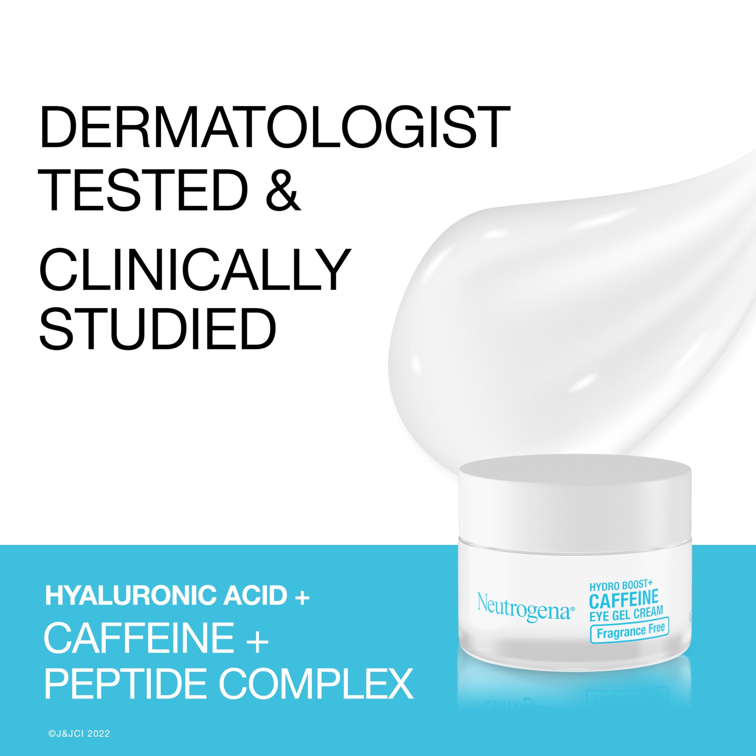 Buy now Neutrogena Hydro Boost + Eye Cream for Dark Circles & Puffiness, Under Eye Cream with Caffeine, Hyaluronic Acid and Peptides, Fragrance Free, 0.5 oz at indiglob india
