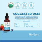 MaryRuth's Organic Toddler Zinc Liquid Drops, Berry Flavor, Vegan, 2 Fl Oz | Immune Support Supplement, Skin Health, Vegan, Formulated for Ages 1-3, 1 Month Supply