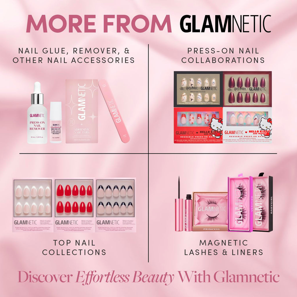 Glamnetic Press On Nail Remover Serum - Odorless | 30ml | Gentle remover serum for fake nails. No acetone, odorless formula. Safe, gentle removal for press-on nails