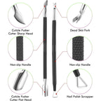 Buy now Cuticle Trimmer Cuticle Remover with Cuticle Pusher, XUNXMAS Professional Stainless Steel Durable Pedicure Manicure Tools Cutter Nipper Scissor Clipper for Fingernails and Toenails Dead Skin Black at indiglob india