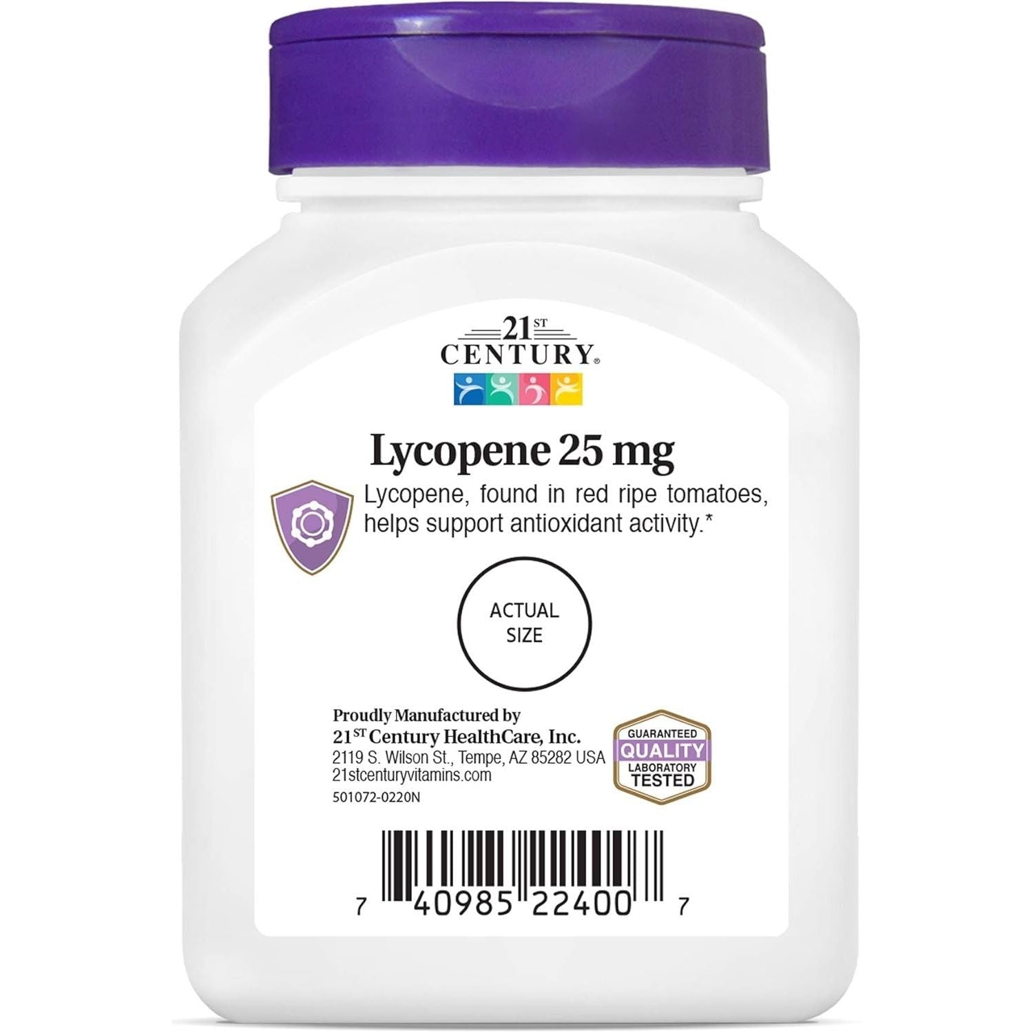 Buy now 21st Century Lycopene 25 mg Tablets, 60 Count (22400) at indiglob india