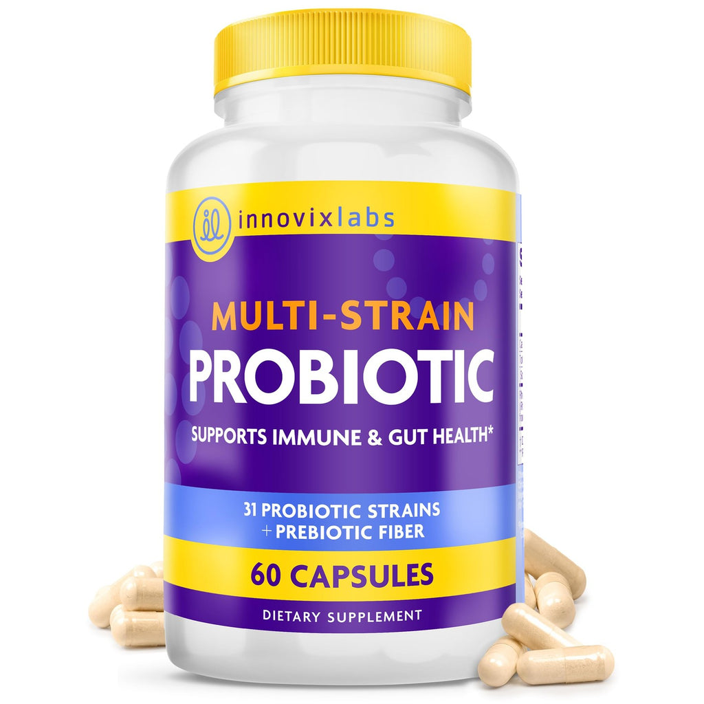 Buy now InnovixLabs Multi Strain Probiotics for Women & Men - Probiotic Supplement - 50 Billion CFU - Gut Health, Immune Support, Digestion, Lactobacillus Acidophilus, Prebiotics and Probiotics, 60 Capsules at indiglob india