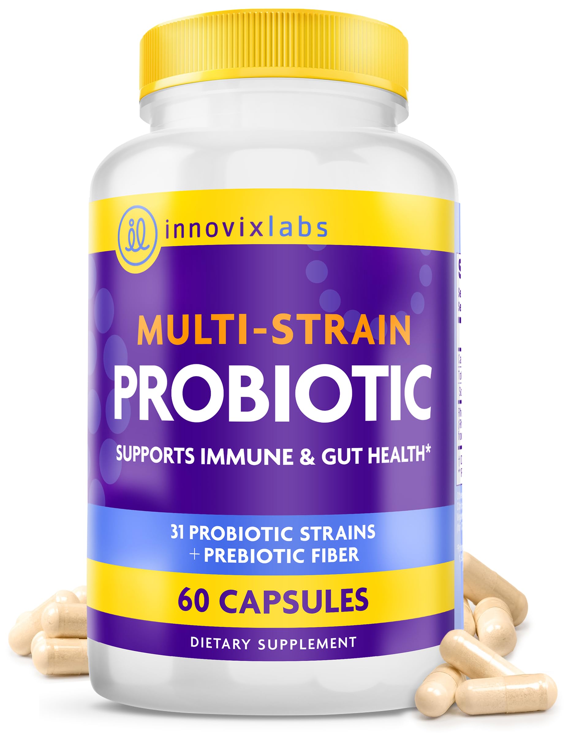 Buy now InnovixLabs Multi Strain Probiotics for Women & Men - Probiotic Supplement - 50 Billion CFU - Gut Health, Immune Support, Digestion, Lactobacillus Acidophilus, Prebiotics and Probiotics, 60 Capsules at indiglob india