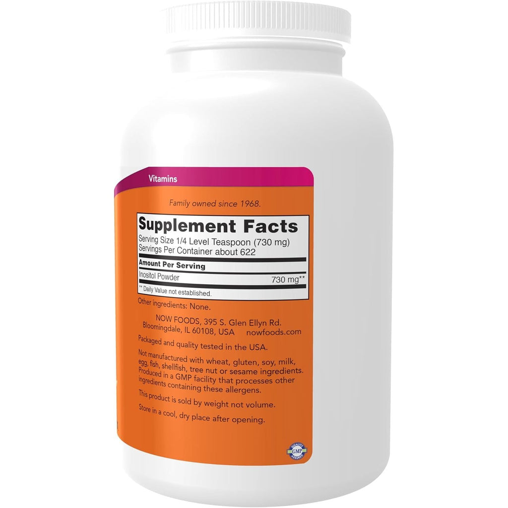 Buy now NOW Foods Supplements, Inositol Powder, Neurotransmitter Signaling*, Cellular Health*, 1-Pound at indiglob india