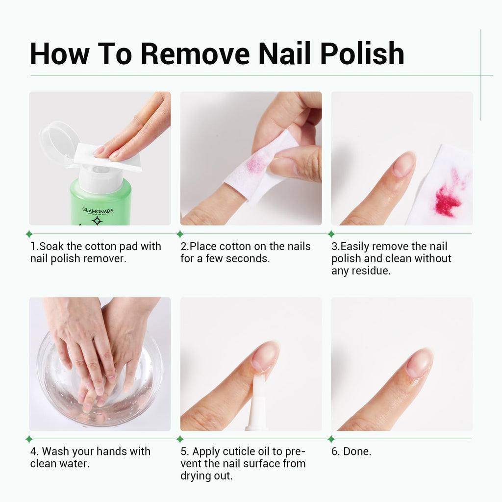 Glamonade Acetone Nail Polish Remover: Gel Polish Remover for Removal of Quick Dry Nail Polish/Gel Polish/Glitter Polish/Nail Tips | Aloe Vera Scent with Easy Push-Down Pump(6.34 Fl Oz)