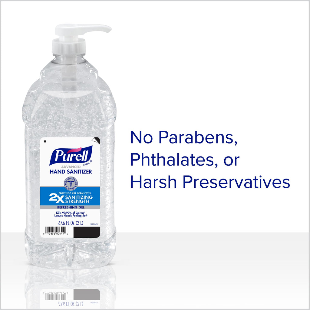 Purell Advanced Hand Sanitizer Refreshing Gel, Clean Scent, 2-Liter Pump Bottle (Pack of 1) - 1015-04-CMR
