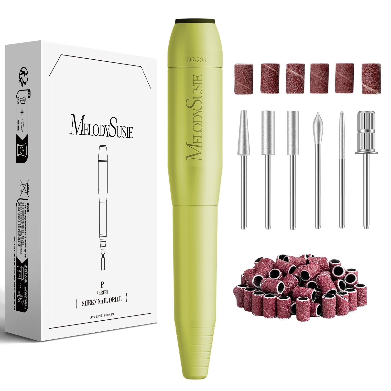 Buy now MelodySusie Pen-Shaped Portable USB Nail Drill, PC120I 20000RPM Electric Nail File with Compact Design for All Nail Care, Manicure Polishing, Shaping & Gel Removal at Home for Beginners at indiglob india