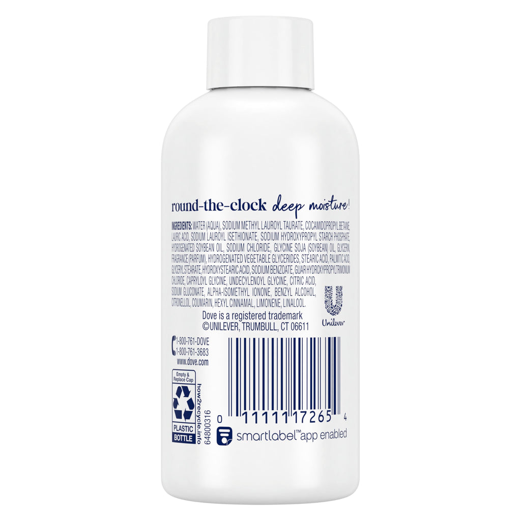 Dove Body Wash Deep Moisture for 24hr Lotion-Soft Skin Moisturizing Skin Cleanser with No Sulfates No Parabens 3 oz | Dove Deep Moisture Body Wash hydrates dry skin for 24 hours with a sulfate-free formula and MicroMoisture technology.