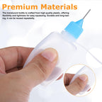 4Pcs Precision Tip Applicator Bottle with 2 Funnel Multicolor Lids, 30ML/1 OZ Needle Tip Glue Bottles, Glue Dispenser for DIY Quilling Paper Craft Painting
