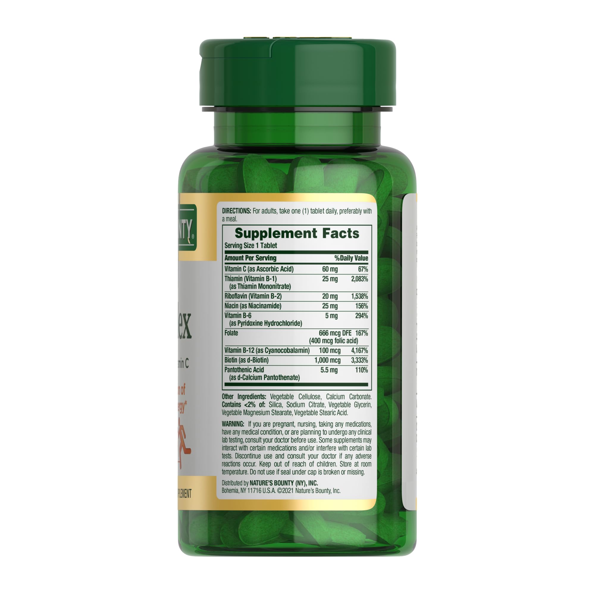 Nature's Bounty Super B Complex Vitamins with Vitamin C & Folic Acid
