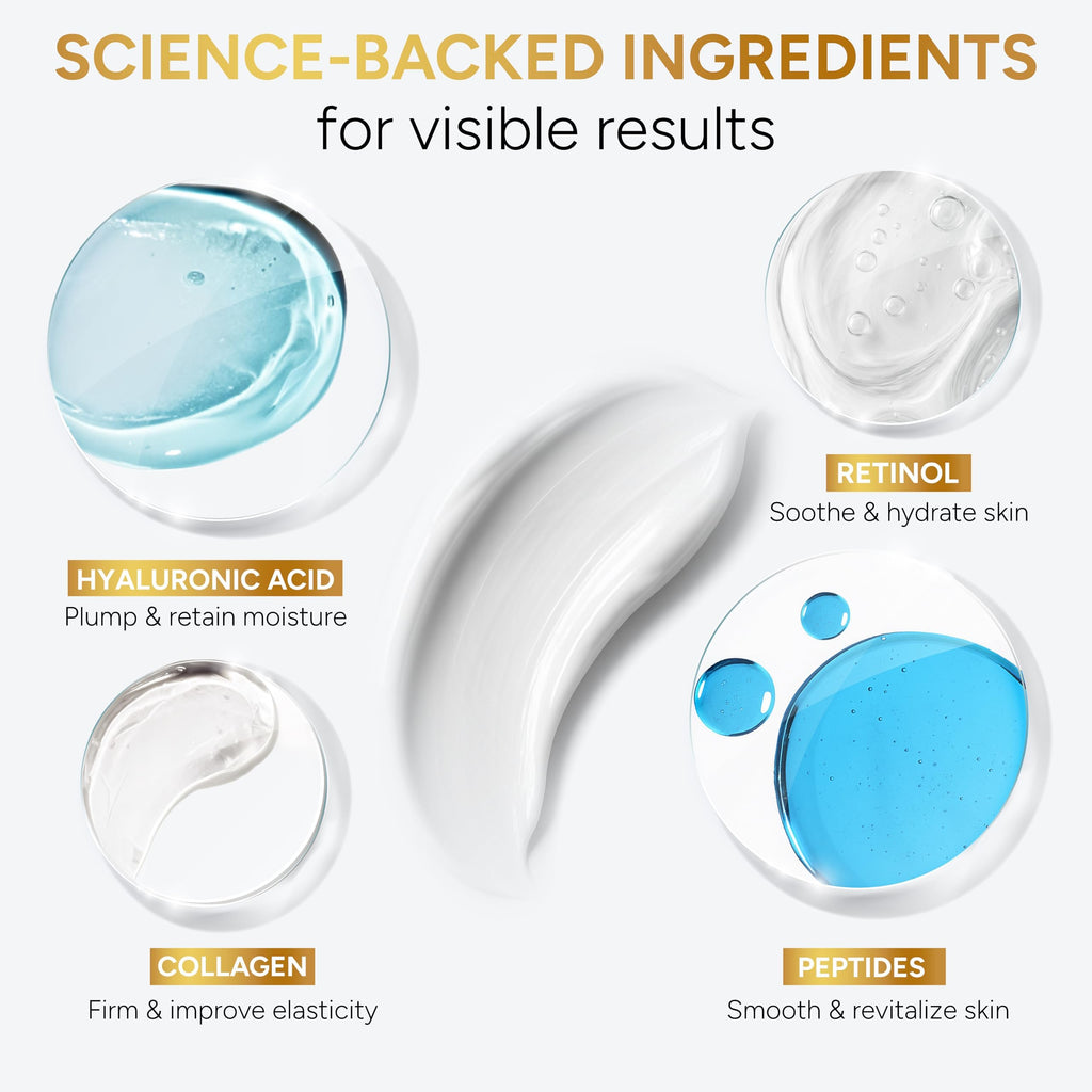 Retinol Cream for Face with Collagen Peptides - Anti-Aging Wrinkle Cream