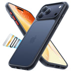 Buy now TORRAS Tough Shockproof for iPhone 13 Pro Case, [Military-Grade Drop Tested] Ultra-Durable Matte Hard PC Back with Soft Silicone Edge Slim Protective for iPhone 13 Pro Phone Case,Translucent Black at indiglob india