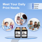 67XL Black Ink Cartridge High Yield Replaced for HP Ink 67 Black Ink HP67XL