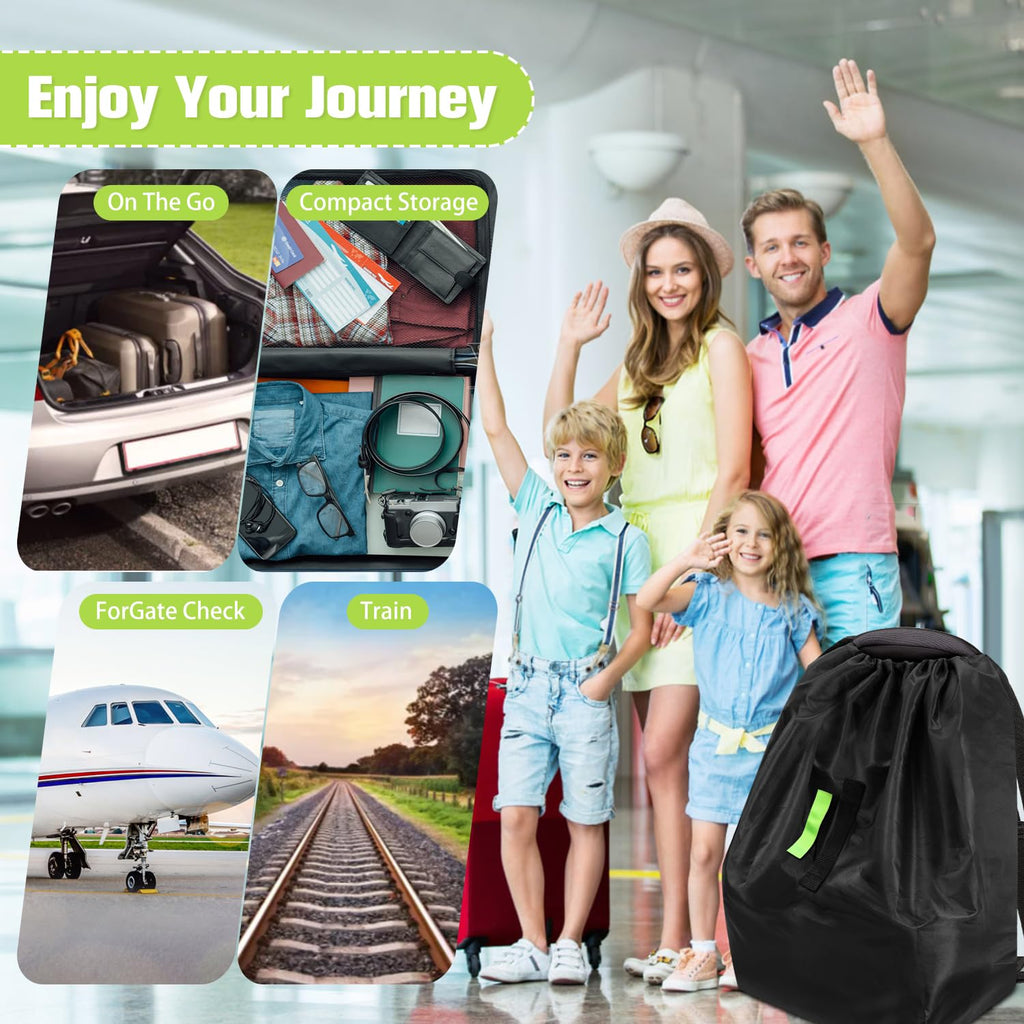 Sublaga Car Seat Bags For Airplane Travel, Durable Carseat Cover For Air Travel Car Seat Travel Bag with Shoulder Straps and 2pcs Luggage Tags For Airplane