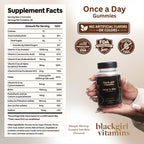 Black Girl Vitamins Once a Day - Womens Multivitamin Gummy - Vitamin A, B, C, E and Zinc. Multivitamin for Women, Immune Support. Vegan, Gluten-Free. Made in The USA (30 Day Supply, Strawberry)