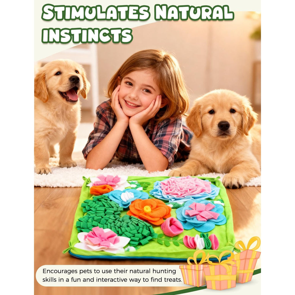 Snuffle Mat for Dogs, Slow Feeder Interactive Puzzle Dog Food Mat