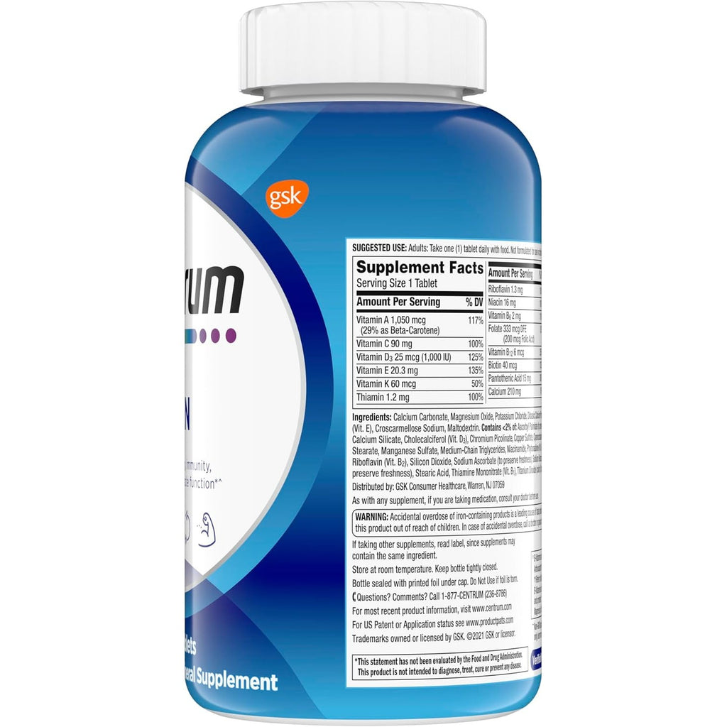 Buy now Centrum Multivitamin for Men, Multivitamin/Multimineral Supplement with Vitamin D3, B Vitamins and Antioxidants, Gluten Free, Non-GMO Ingredients - 250 Count at indiglob india