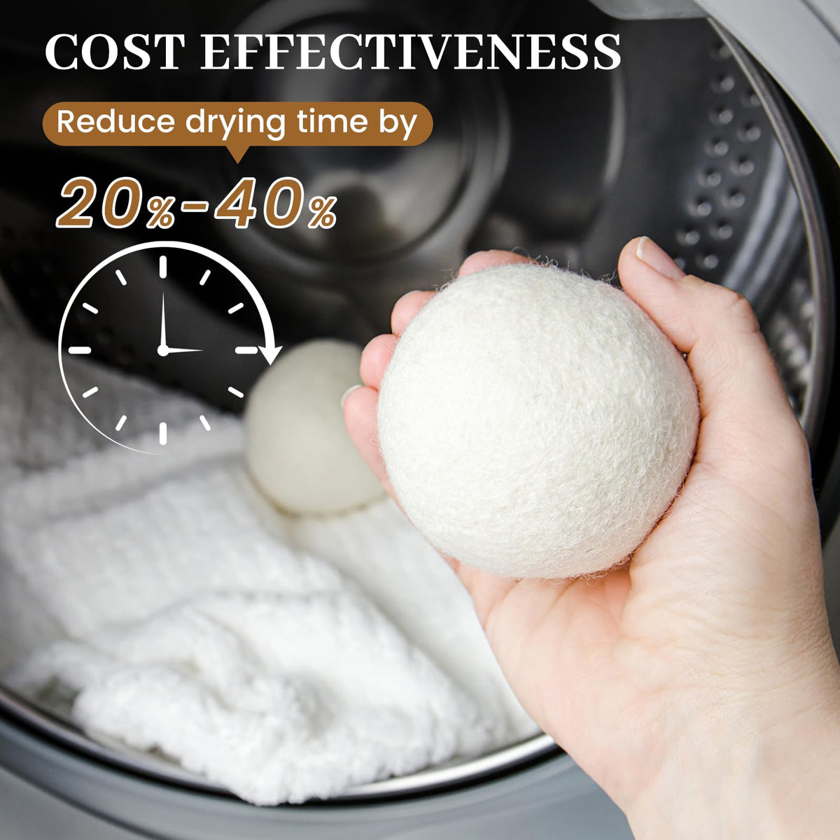 Wool Dryer Balls Handmade 3 Pack XL, Laundry Dryer Lint Balls, Reusable New Zealand Wool Natural Fabric Softener Essentials, Replace Dryer Sheets, Wrinkles Free, Shorten Drying Time