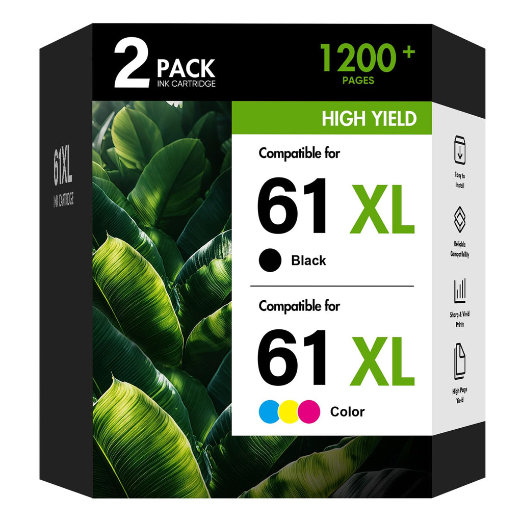 61XL 61 4500 5530 Ink Cartridge for HP Printers Black and Color Combo Pack