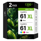 61XL 61 4500 5530 Ink Cartridge for HP Printers Black and Color Combo Pack