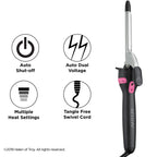 Buy now Revlon Perfect Heat Triple Ceramic Curling Iron | For Silky Smooth Spiral Curls (1/2 in) at indiglob india