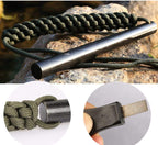 6" Survival Ferro Rod Drilled Flint Fire Starter and Striker Kit