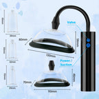Adult Sex Toys Pussy Pump - Female Sex Toys Nipple Clit Sucker Automatic Vacuum Vagina Sex Pump, Nipple Pussy Sucking BDSM Toys Kit with 3 Powerful Suction Modes, Adult Toys & Games 5 Cups Included