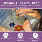 1DFAUL 200g Mosaic Tile Glue Clear, Mosaic Adhesive, Strong Bond, Fast Dry