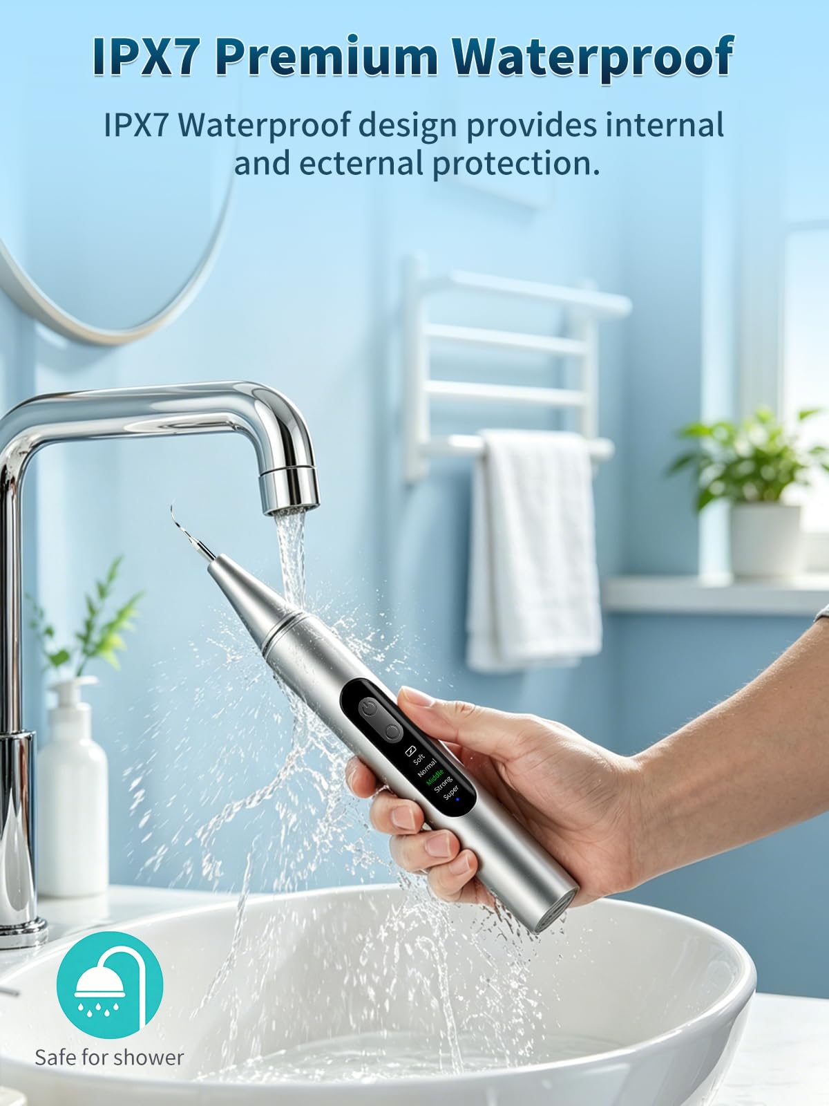 Plaque Remover for Teeth - Teeth Cleaning Kit Tartar Remover for Teeth with LED Light & 5 Adjustable Modes, USB C Rechargeable, 4 Replaceable Heads&6 Dental Tools, IPX7 Waterproof for Home Use