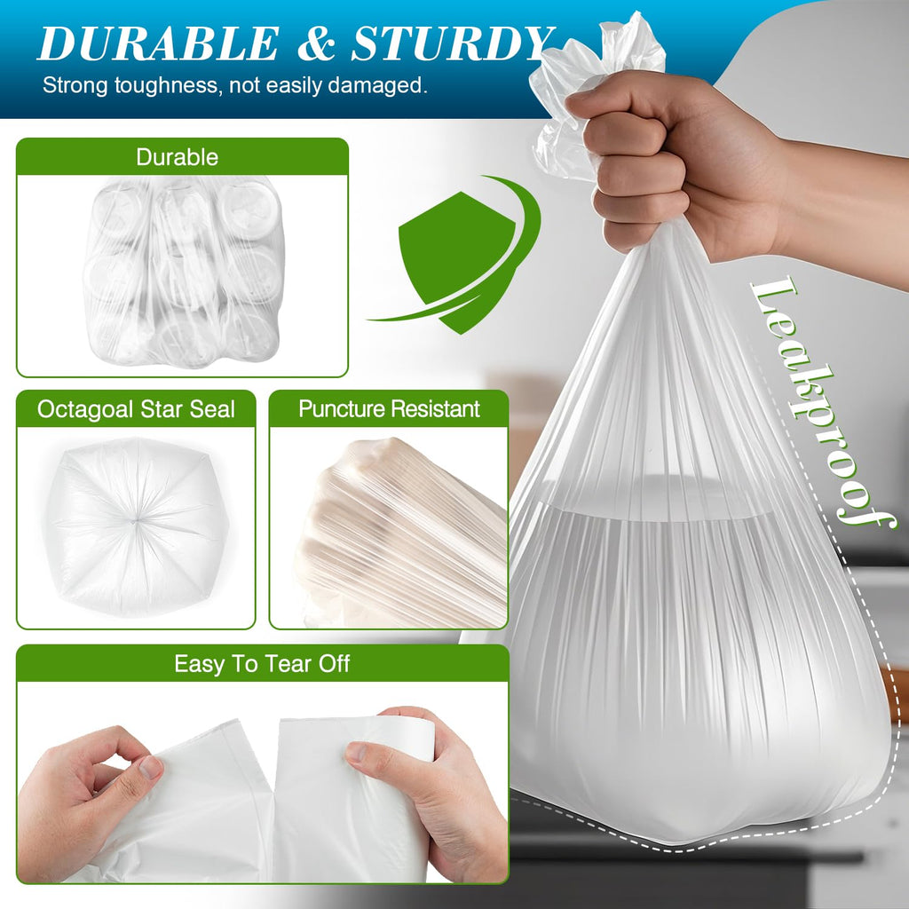 Charmount Small Trash Bags 2-4 Gallon 1000 Count