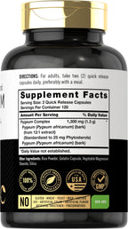 Carlyle Pygeum Supplement | 240 Capsules | with Africanum Bark Extract