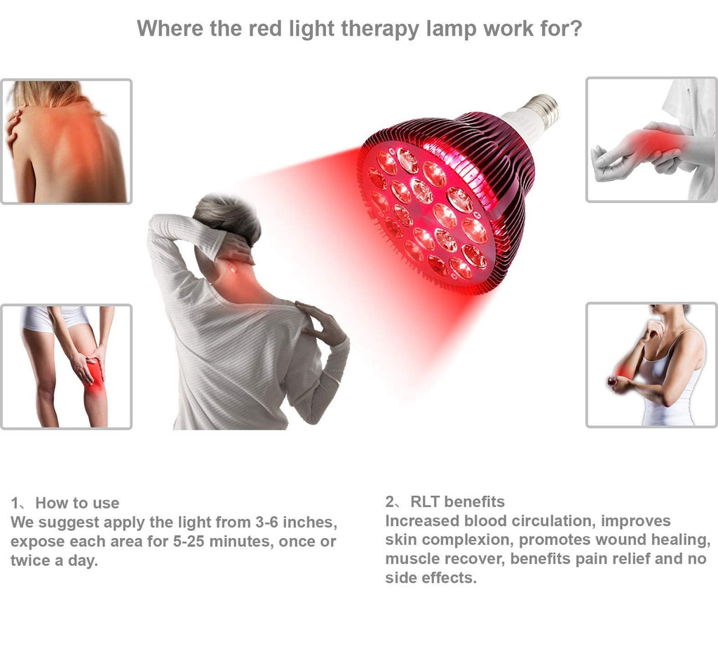 Buy now Red Light Therapy Lamp, Facial Light Therapy 660nm & 850nm 18 LEDs Near Infrared Light Therapy Device for Face, Skin Health and Pain Relief at indiglob india