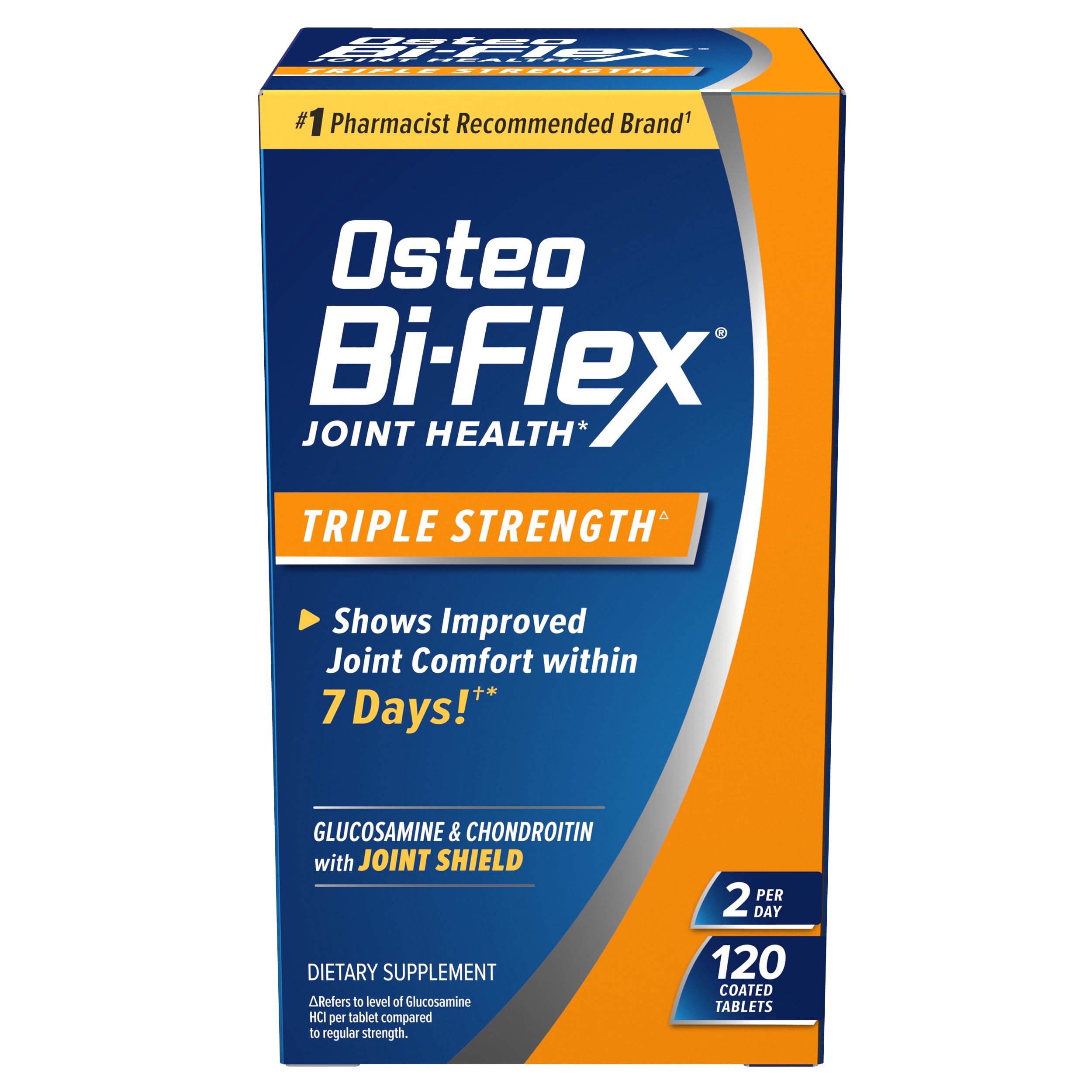 Osteo Bi-Flex Triple Strength Glucosamine Chondroitin Supplement, 120 Count | Improve Joint Function, Strength, Flexibility, Mobility, 120 Coated Tablets