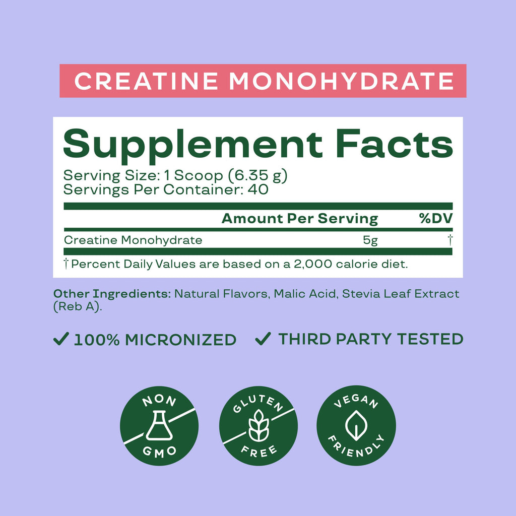 Bloom Nutrition Creatine Monohydrate Powder, Raspberry Lemon, 40 Servings | 5g Micronized Creatine, Supports Muscle Recovery, Strength, Endurance, Pre or Post Workout, Gluten Free, Non GMO