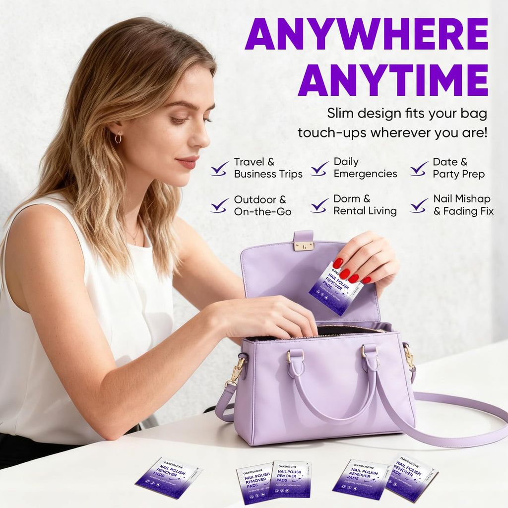 250P Bulk Acetone Nail Polish Remover Pads, Individually Wrapped | Travel-friendly, Quick & Effective for Gel & Fingernail Polish, ideal for home & salon use, great value pack & gift option
